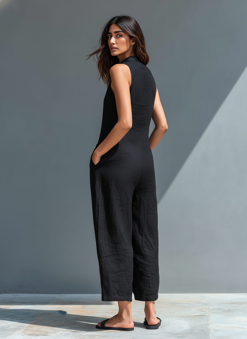 Adele | Lång jumpsuit med fickor