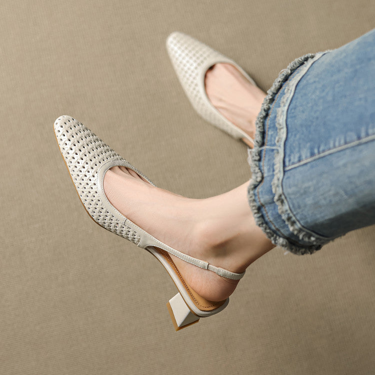 Agat | Slingback i äkta läder