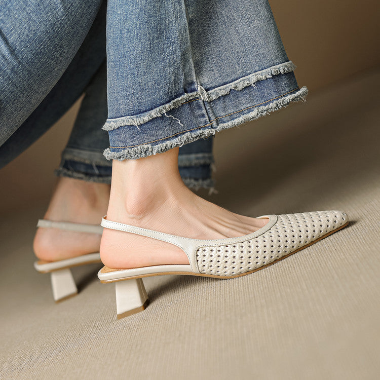 Agat | Slingback i äkta läder