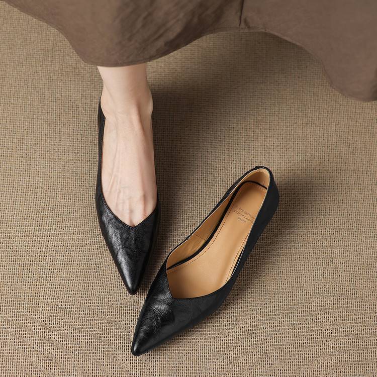 Obsidian | Pumps i äkta läder