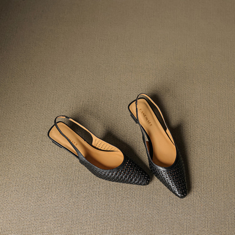 Agat | Slingback i äkta läder