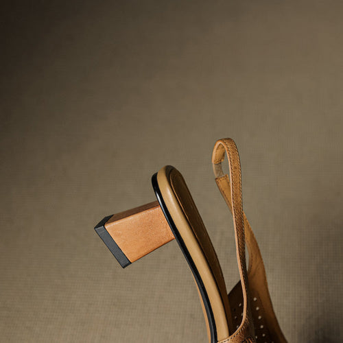 Agat | Slingback i äkta läder