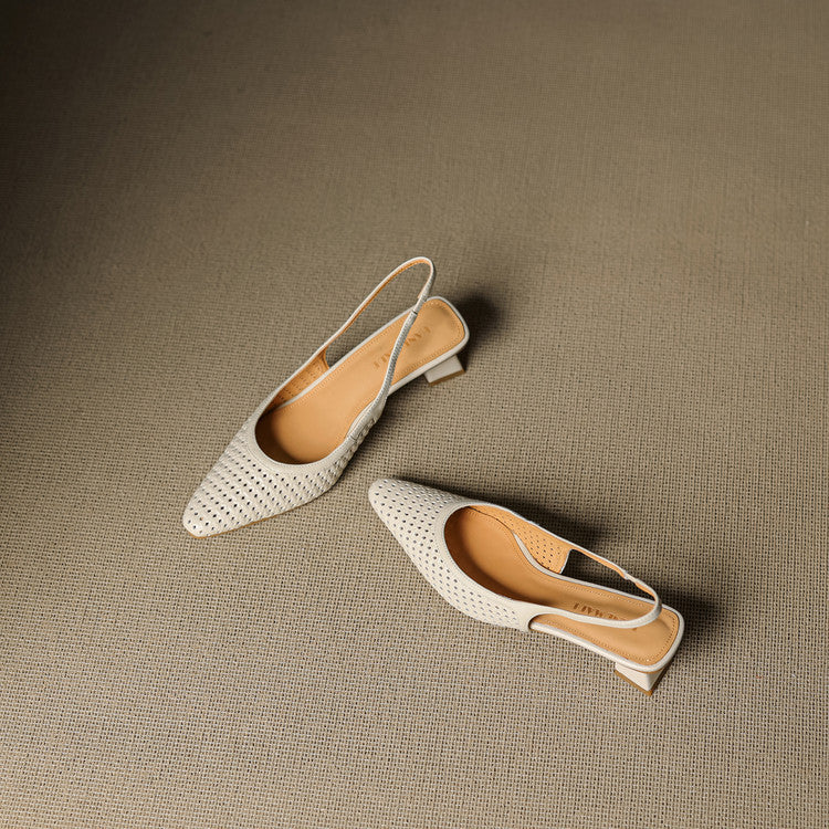 Agat | Slingback i äkta läder