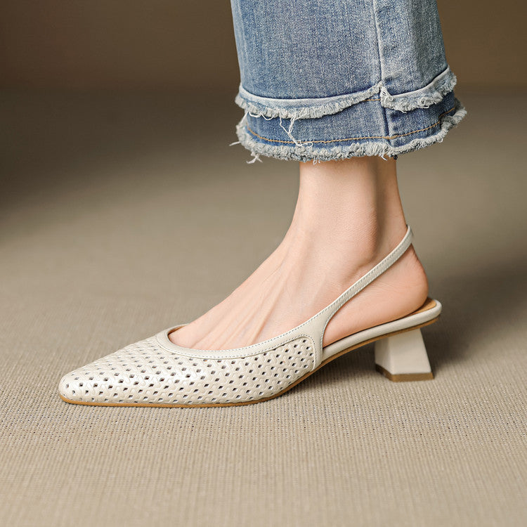 Agat | Slingback i äkta läder