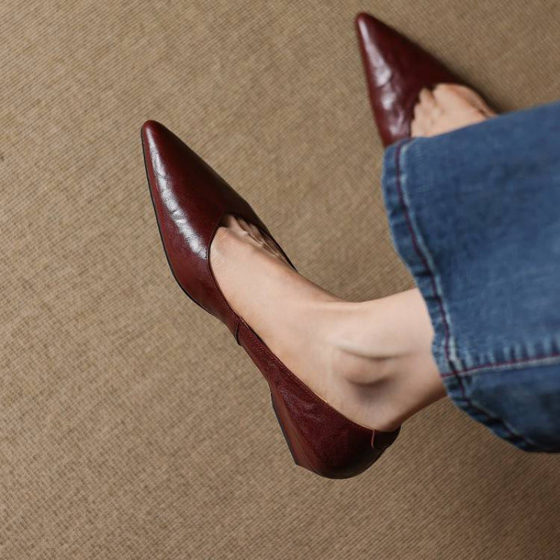Obsidian | Pumps i äkta läder