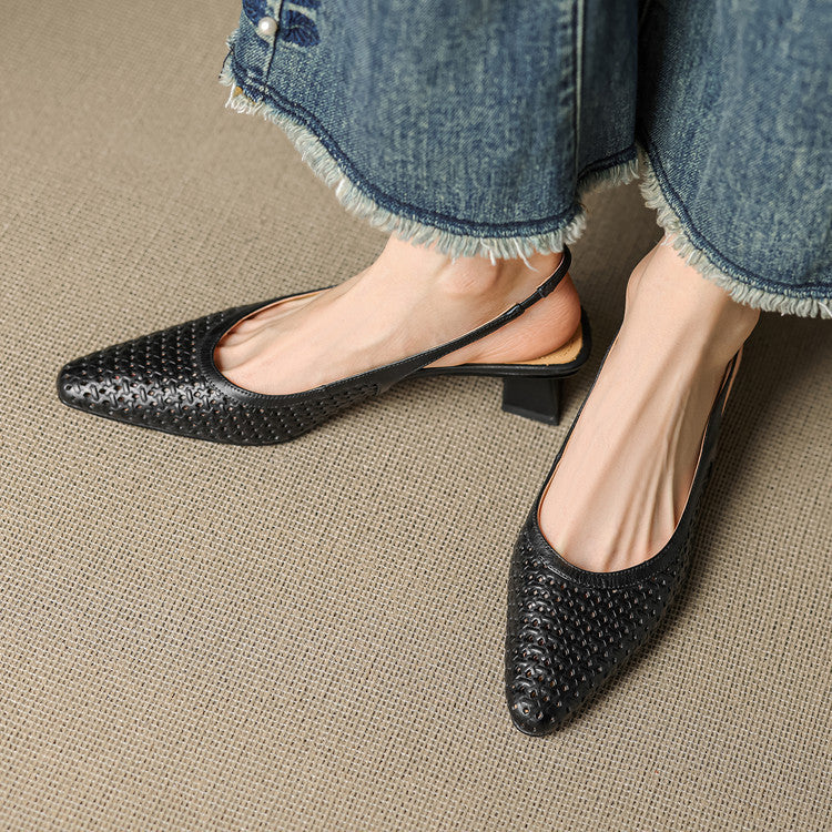 Agat | Slingback i äkta läder