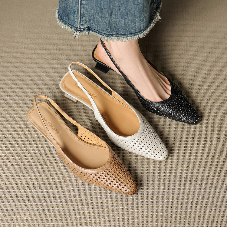 Agat | Slingback i äkta läder