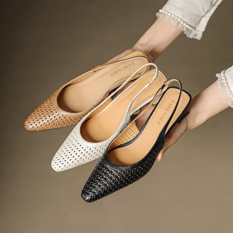 Agat | Slingback i äkta läder