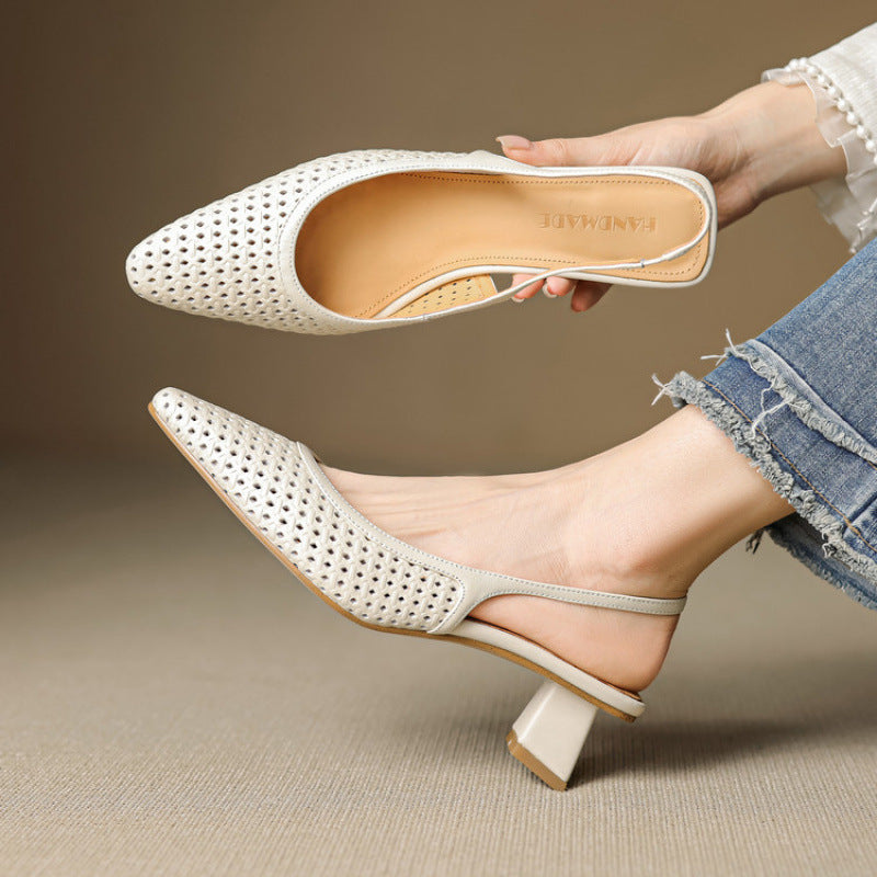 Aden | Slingback i äkta läder