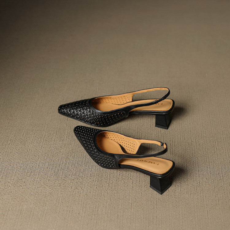 Agat | Slingback i äkta läder