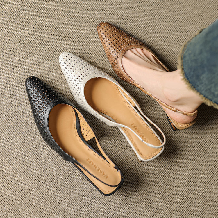 Agat | Slingback i äkta läder